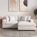 Modernes L-förmiges modulares Cordsofa mit Kissen