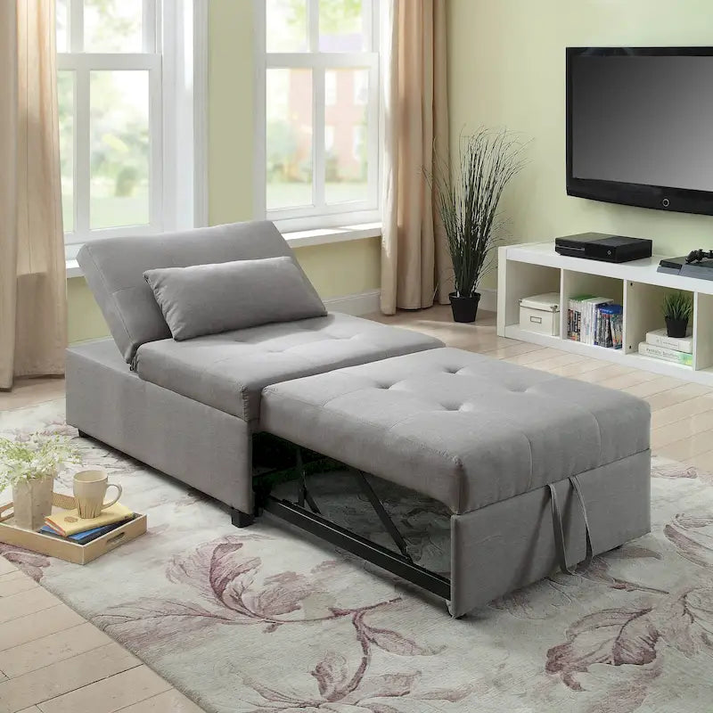 Chaise pliante multifonctionnelle moderne en tissu tufté