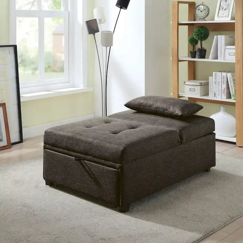 Chaise pliante multifonctionnelle moderne en tissu tufté