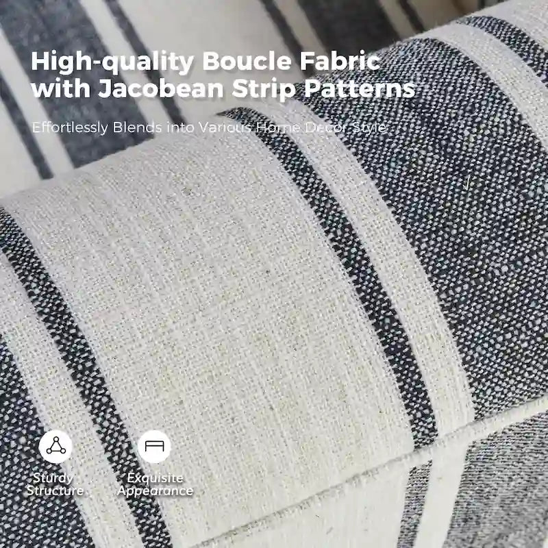 Traditioneller Drehsessel mit Jacquard-Streifenmuster, 2er-Set