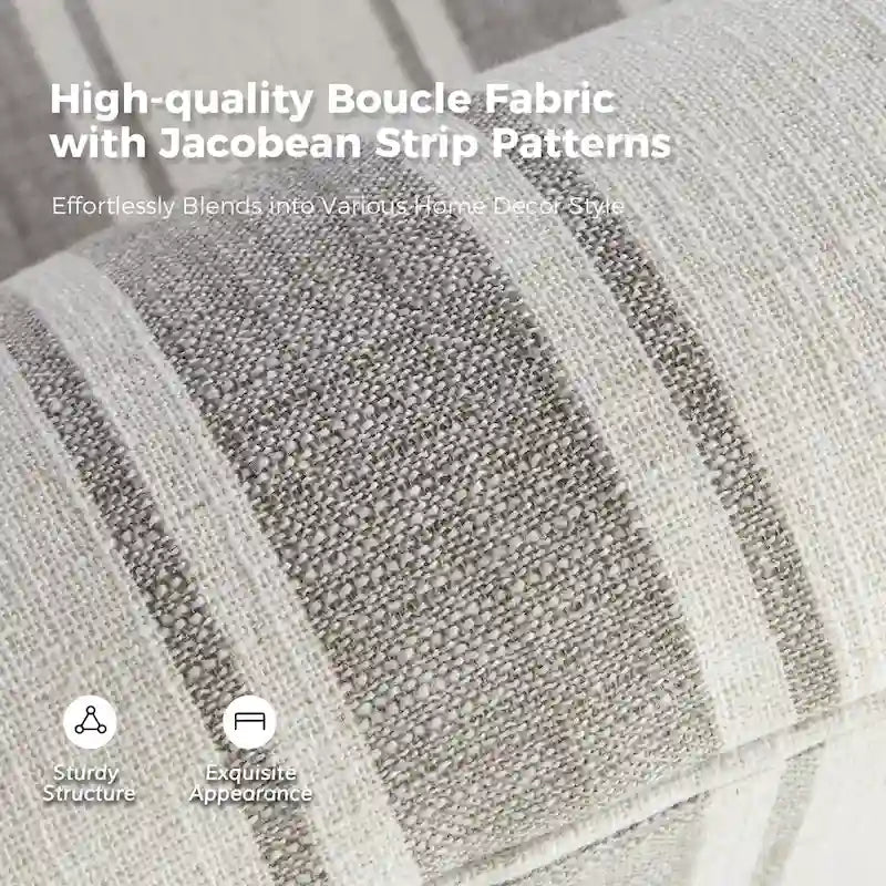 Traditioneller Drehsessel mit Jacquard-Streifenmuster, 2er-Set