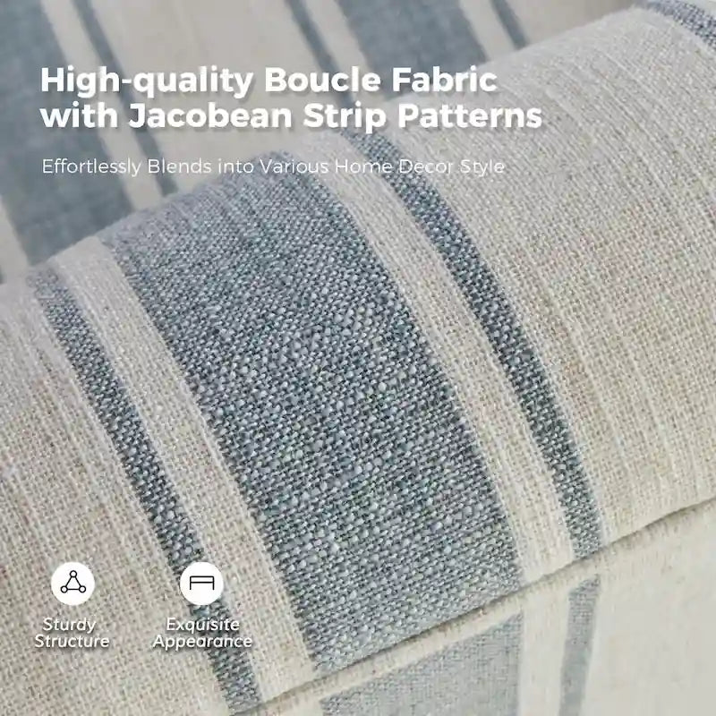 Traditioneller Drehsessel mit Jacquard-Streifenmuster, 2er-Set