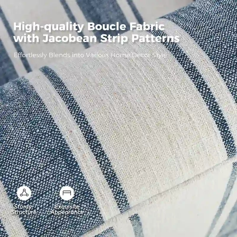Traditioneller Drehsessel mit Jacquard-Streifenmuster, 2er-Set