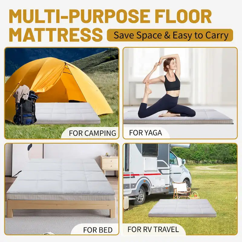 Roll-up-Bodenmatratze im japanischen Stil mit Aufbewahrungstasche
