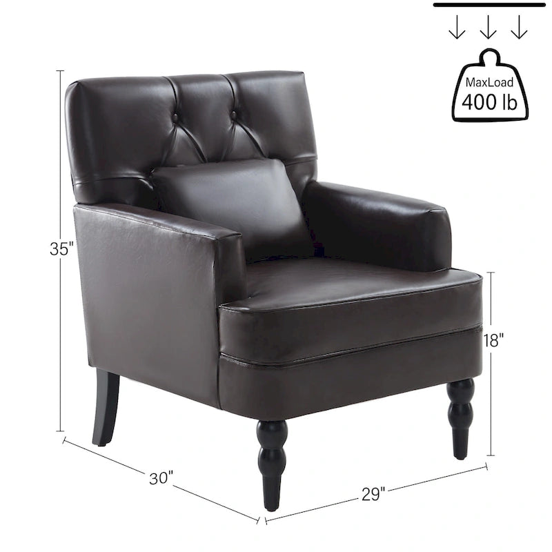 Juego de 2 sillas con brazos tapizadas y botones capitoné, silla decorativa con cojín lumbar, beige/gris/azul claro