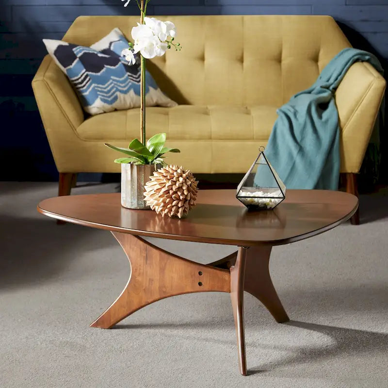 Dreieckiger Couchtisch aus Holz