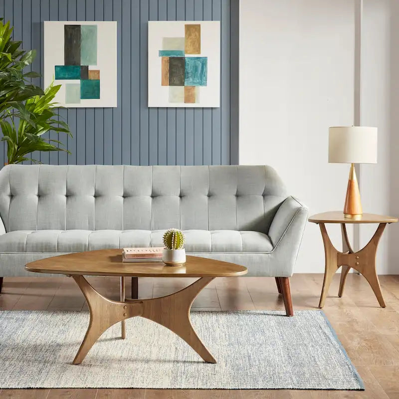 Dreieckiger Couchtisch aus Holz