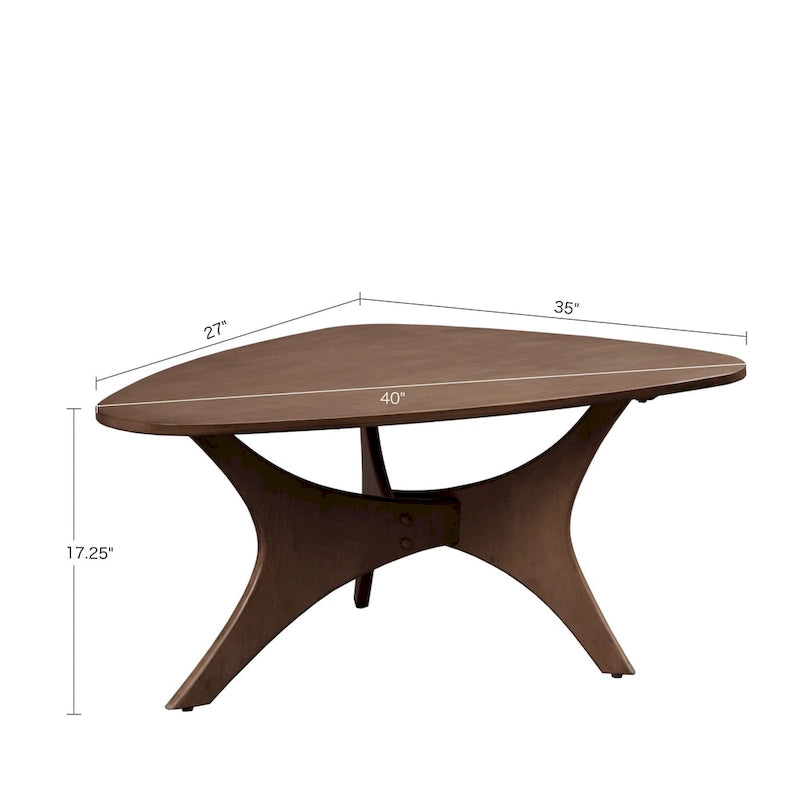 Dreieckiger Couchtisch aus Holz