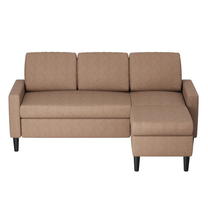 74 umwandelbares Ecksofa, kleines L-förmiges Sofa