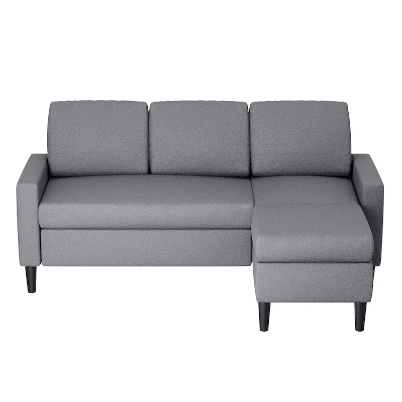 74 umwandelbares Ecksofa, kleines L-förmiges Sofa