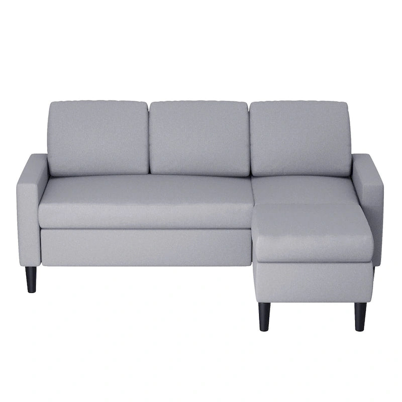 74 umwandelbares Ecksofa, kleines L-förmiges Sofa