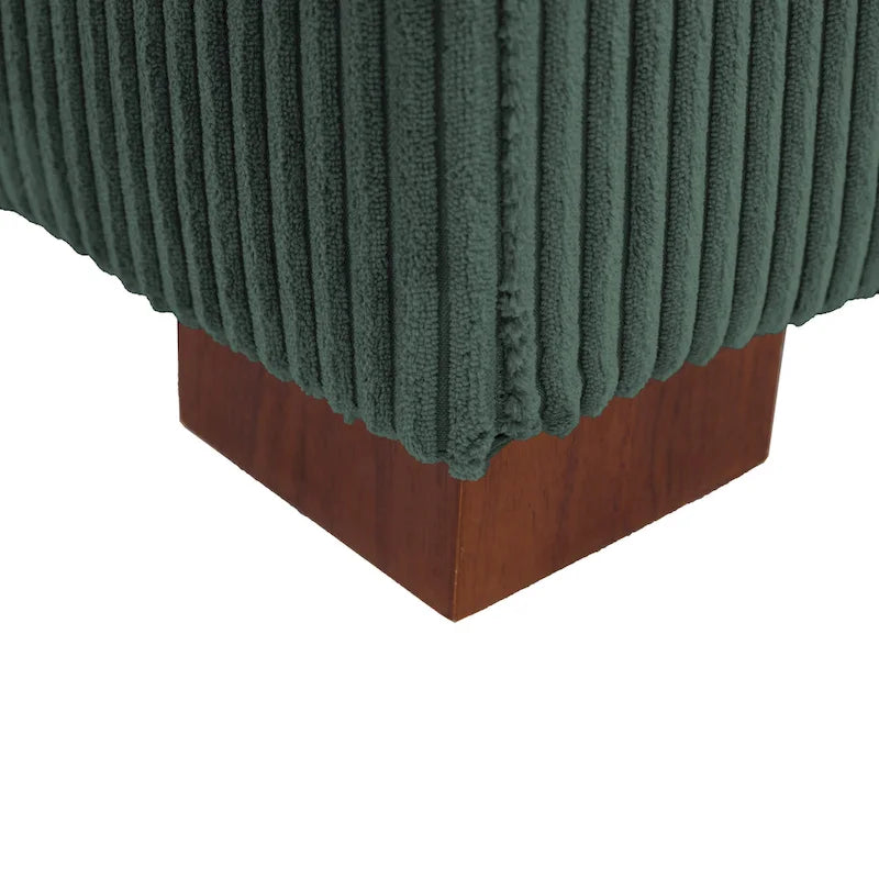 Großes modulares Cord-Ecksofa mit Schlaffunktion und Chaiselongue