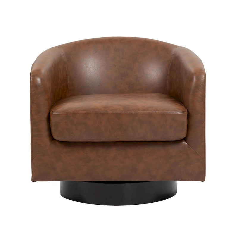 Juego de 2 sillas decorativas de tela giratorias 360, sillones tipo barril