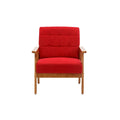 Chaise d’appoint en bois massif moderne du milieu du siècle pour salon, chambre ou studio