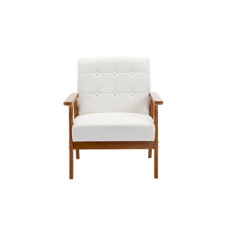 Silla decorativa de madera maciza de estilo moderno de mediados de siglo para sala, dormitorio o estudio