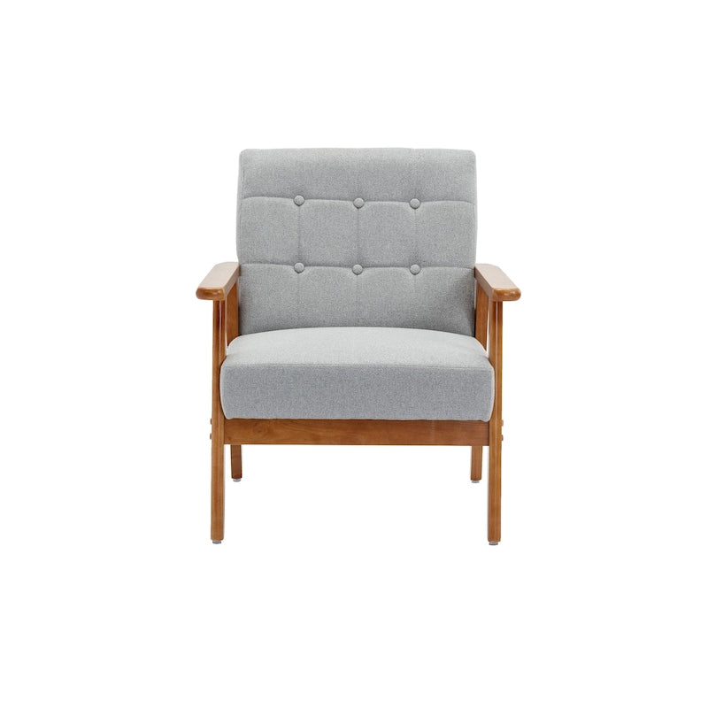 Silla decorativa de madera maciza de estilo moderno de mediados de siglo para sala, dormitorio o estudio