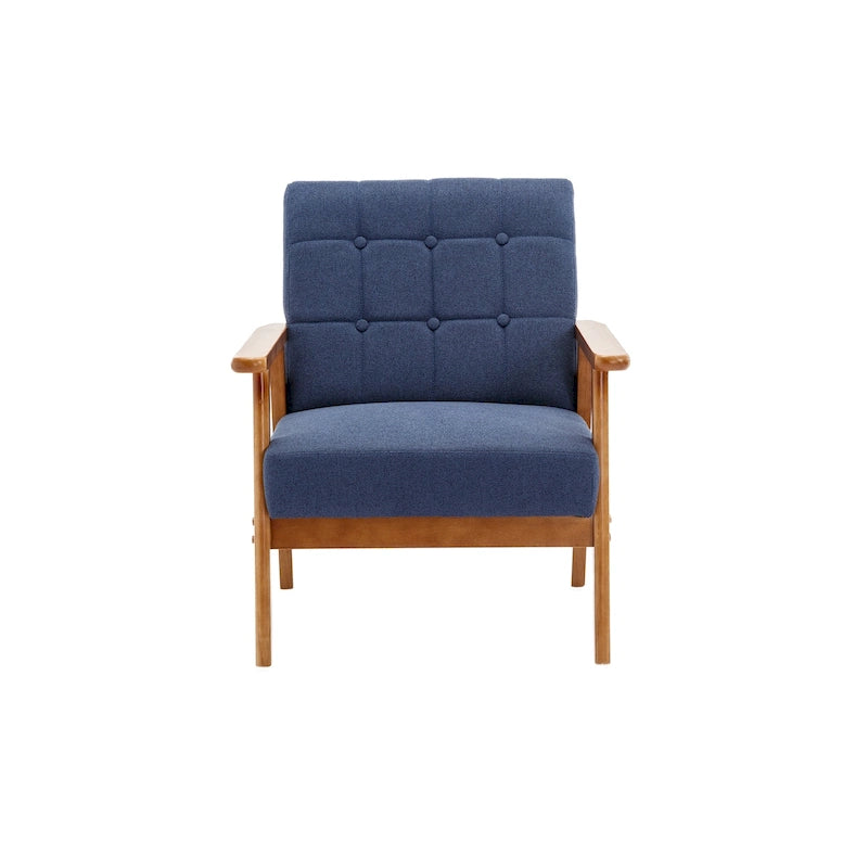 Silla decorativa de madera maciza de estilo moderno de mediados de siglo para sala, dormitorio o estudio