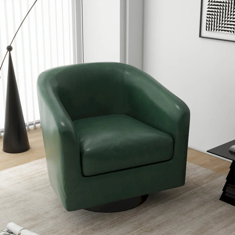 Moderne drehbare Akzentsessel mit 360°-Funktion, Sessel mit Schalenform und Armlehnen