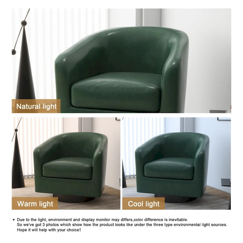 Moderne drehbare Akzentsessel mit 360°-Funktion, Sessel mit Schalenform und Armlehnen
