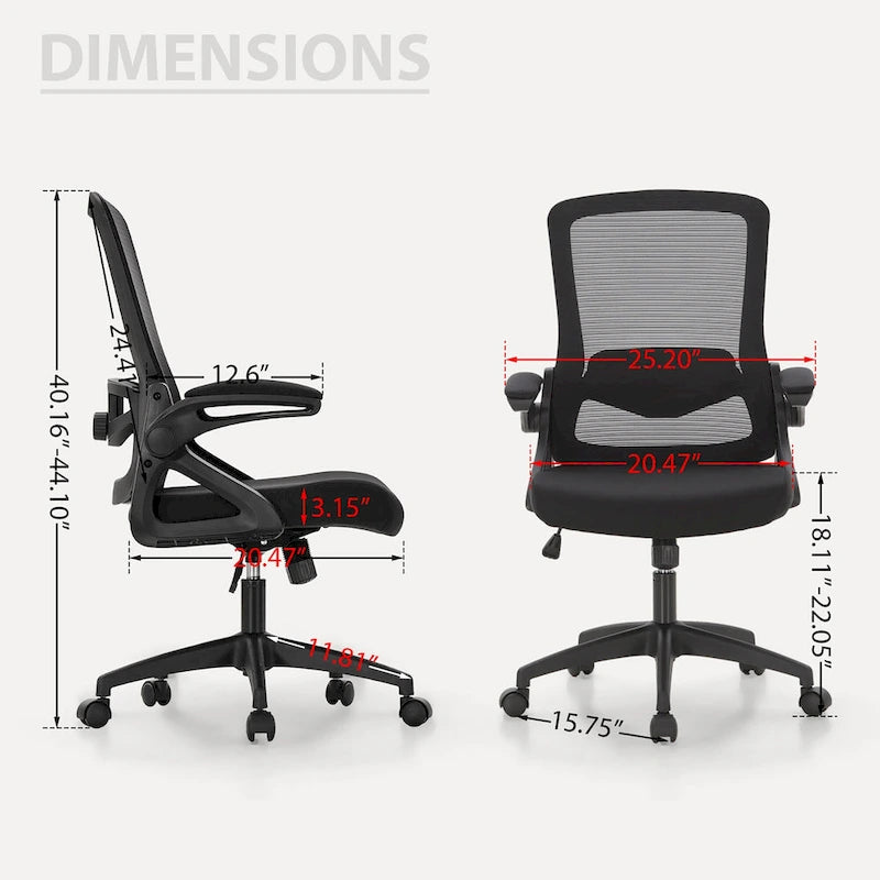 Ergonomischer Bürostuhl aus Netzstoff mit hoher Rückenlehne, drehbarer Chefsessel für den Computer