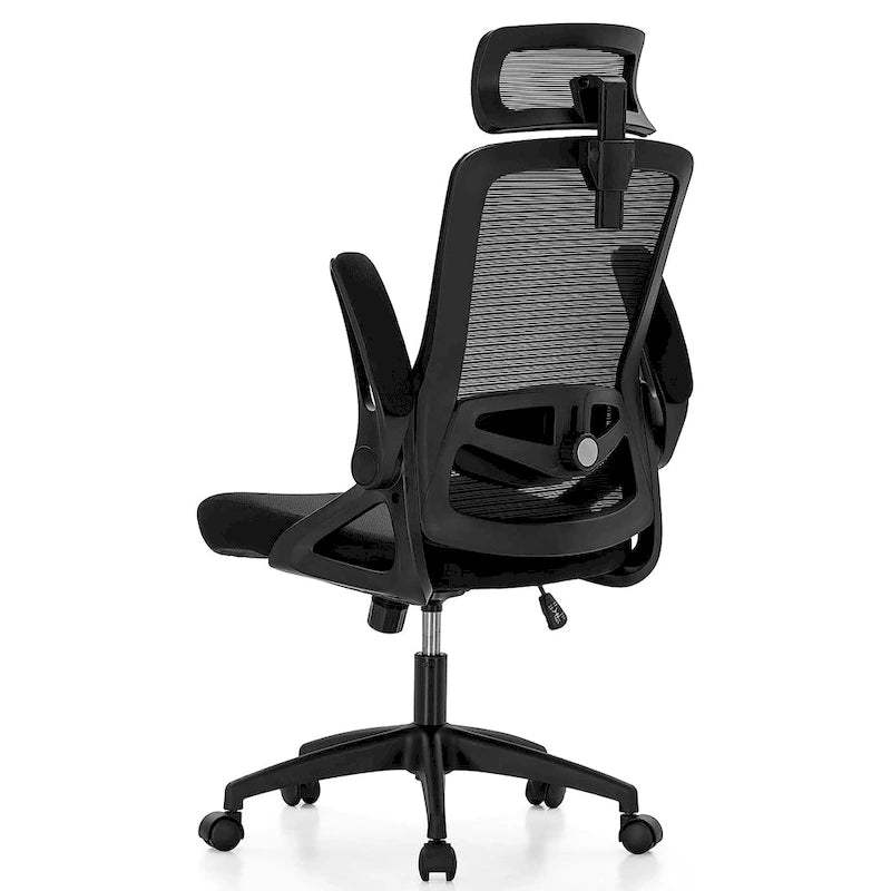 Ergonomischer Bürostuhl aus Netzstoff mit hoher Rückenlehne, drehbarer Chefsessel für den Computer