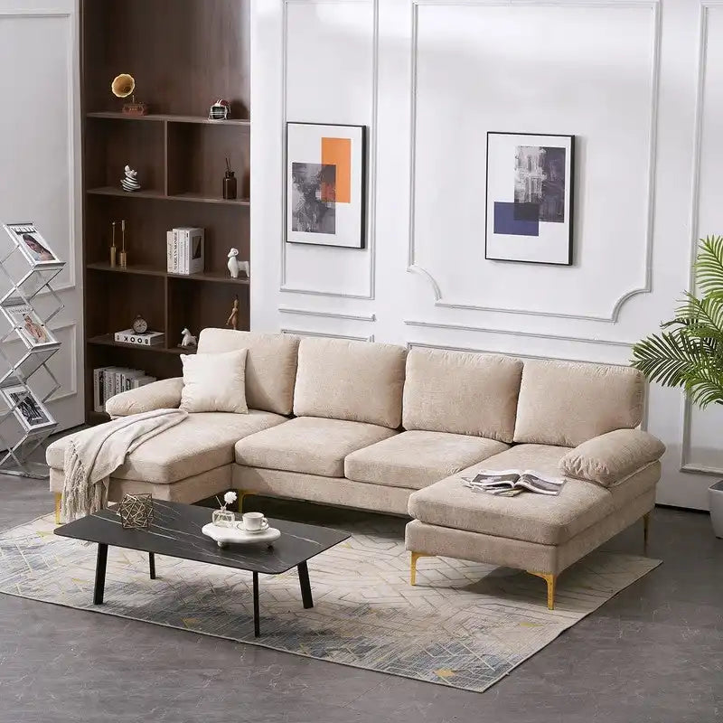 U-Shaped 4-Seat Indoor Sectional Sofa