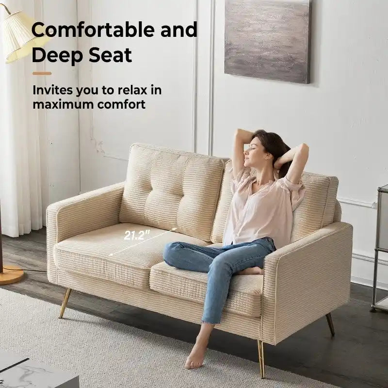 Modernes 56-Zoll-Zweisitzersofa