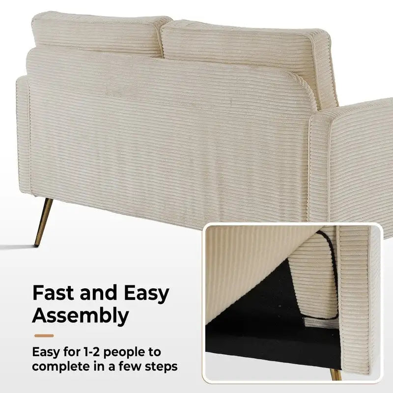 Modernes 56-Zoll-Zweisitzersofa