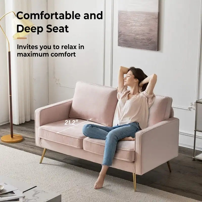 Modernes 56-Zoll-Zweisitzersofa