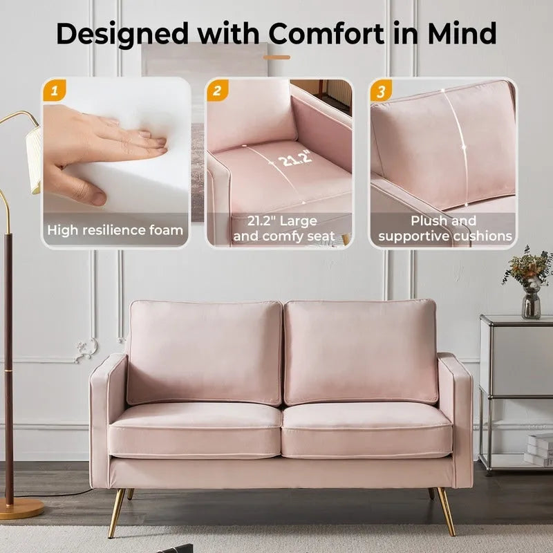 Modernes 56-Zoll-Zweisitzersofa
