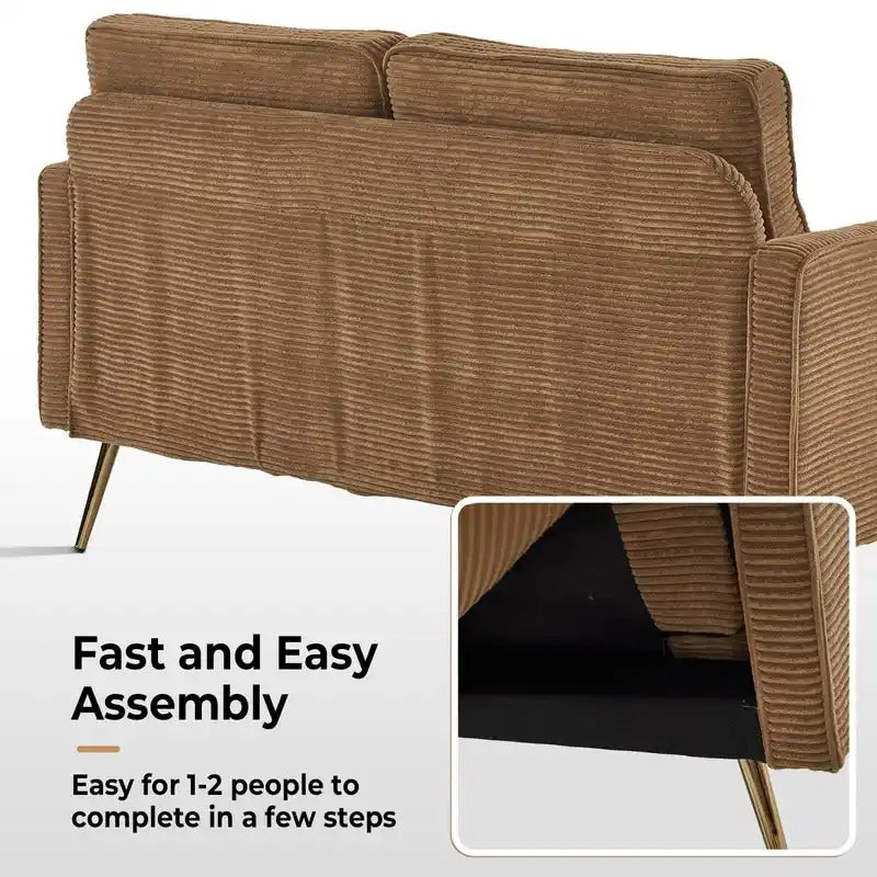Modernes 56-Zoll-Zweisitzersofa