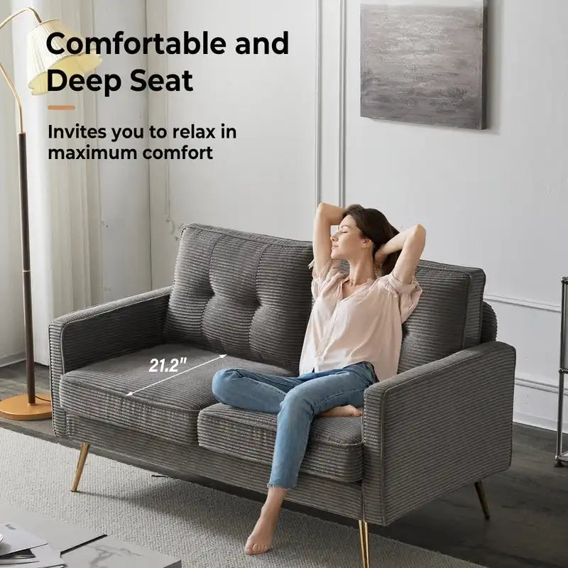 Modernes 56-Zoll-Zweisitzersofa