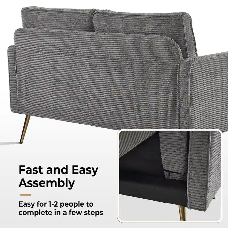 Modernes 56-Zoll-Zweisitzersofa