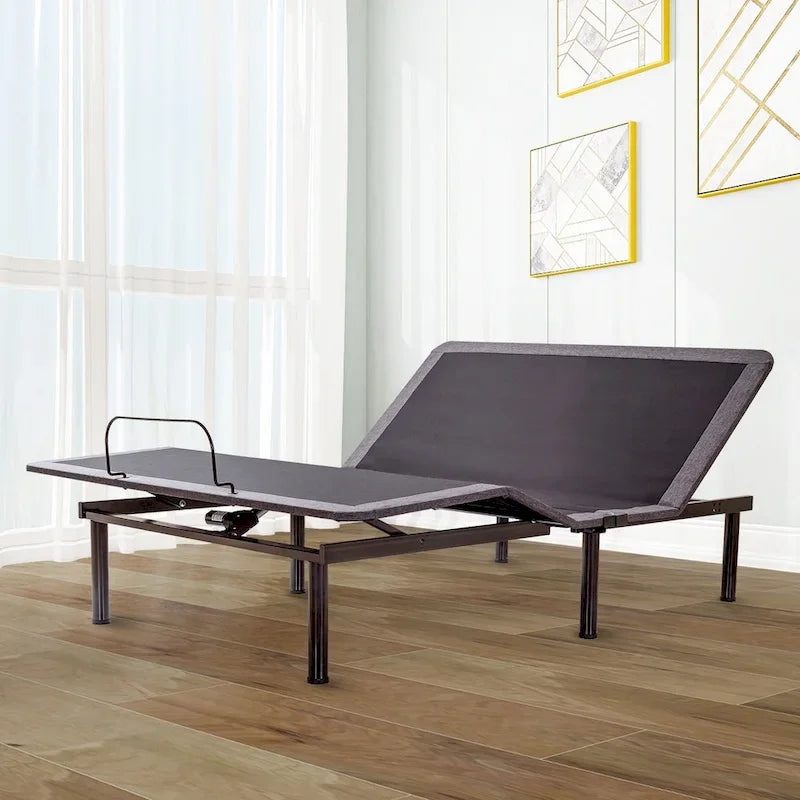 Estructura de cama ajustable, inclinación de cabecera y pies, control remoto inalámbrico, base de cama ajustable con posición de gravedad cero