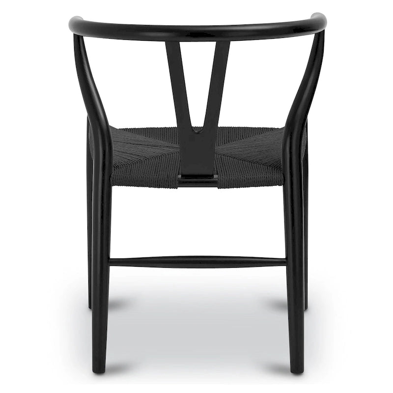 Sillas tejidas con estructura de madera maciza (juego de 2)