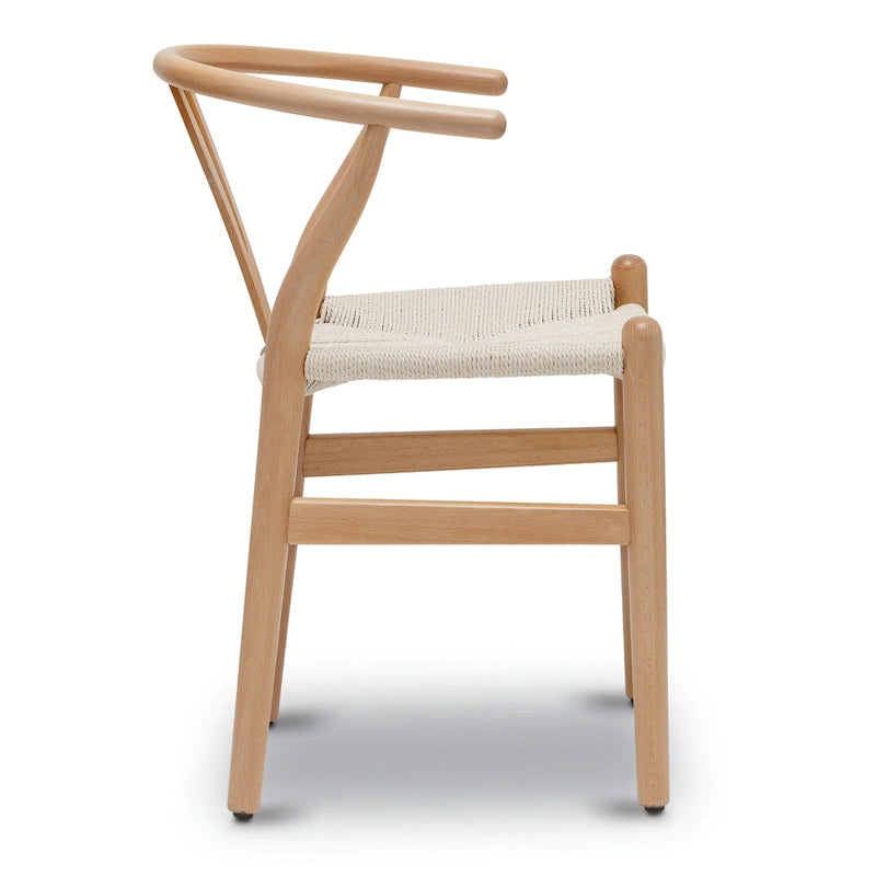 Sillas tejidas con estructura de madera maciza (juego de 2)