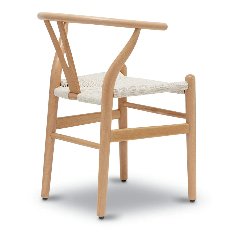 Sillas tejidas con estructura de madera maciza (juego de 2)