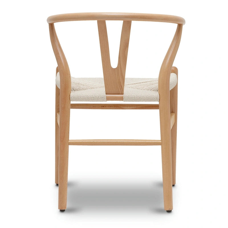 Sillas tejidas con estructura de madera maciza (juego de 2)