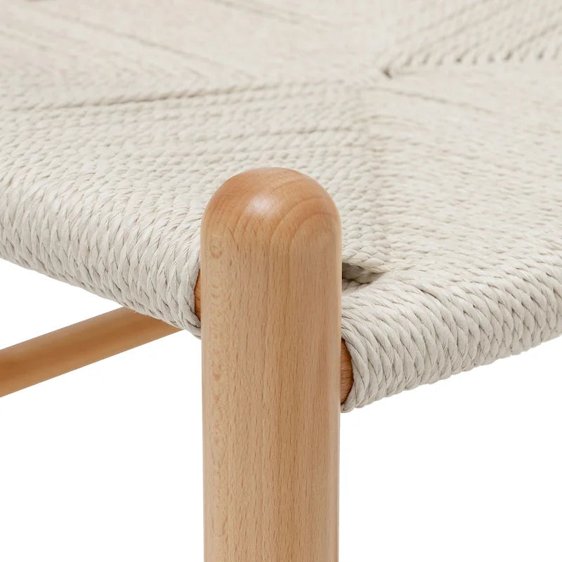 Sillas tejidas con estructura de madera maciza (juego de 2)