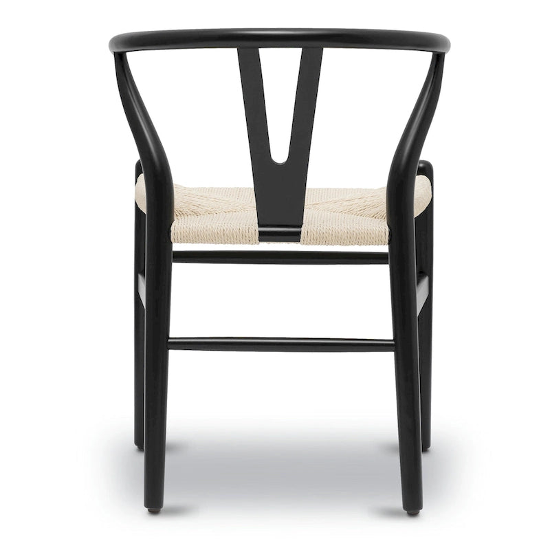 Sillas tejidas con estructura de madera maciza (juego de 2)