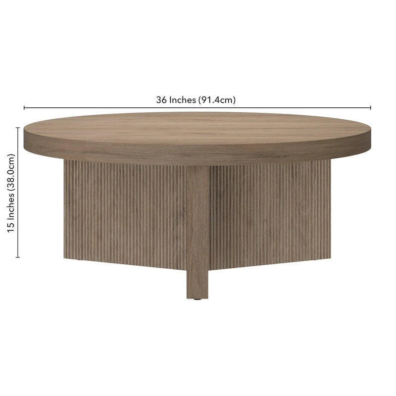 36 Zoll breiter runder Couchtisch - 36 Zoll breit